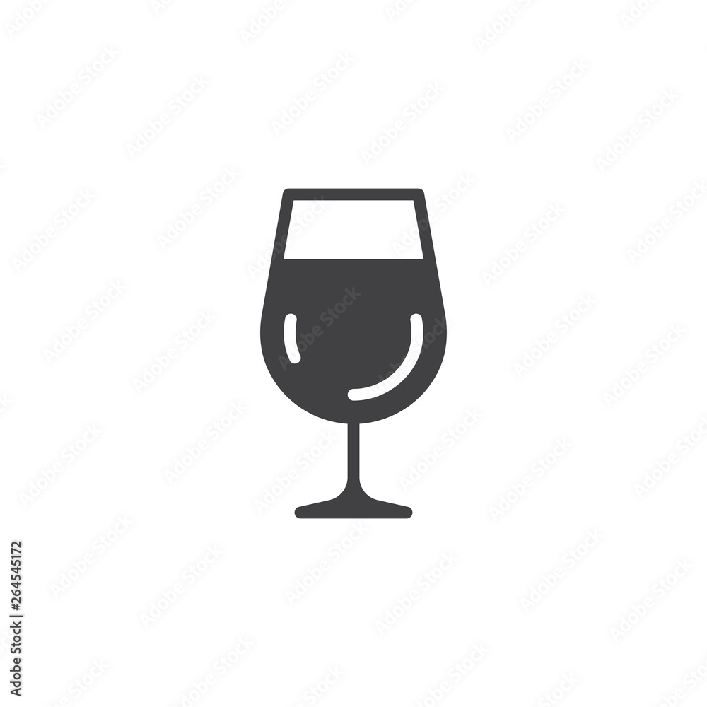 Wine glass vector icon. filled flat sign for mobile concept and web design. Glass of wine glyph icon. Symbol, logo illustration. Pixel perfect vector graphics Wine glass vector icon. filled flat sign for mobile concept and web design. Glass of wine glyph icon. Symbol, logo illustration. Pixel perfect vector graphics