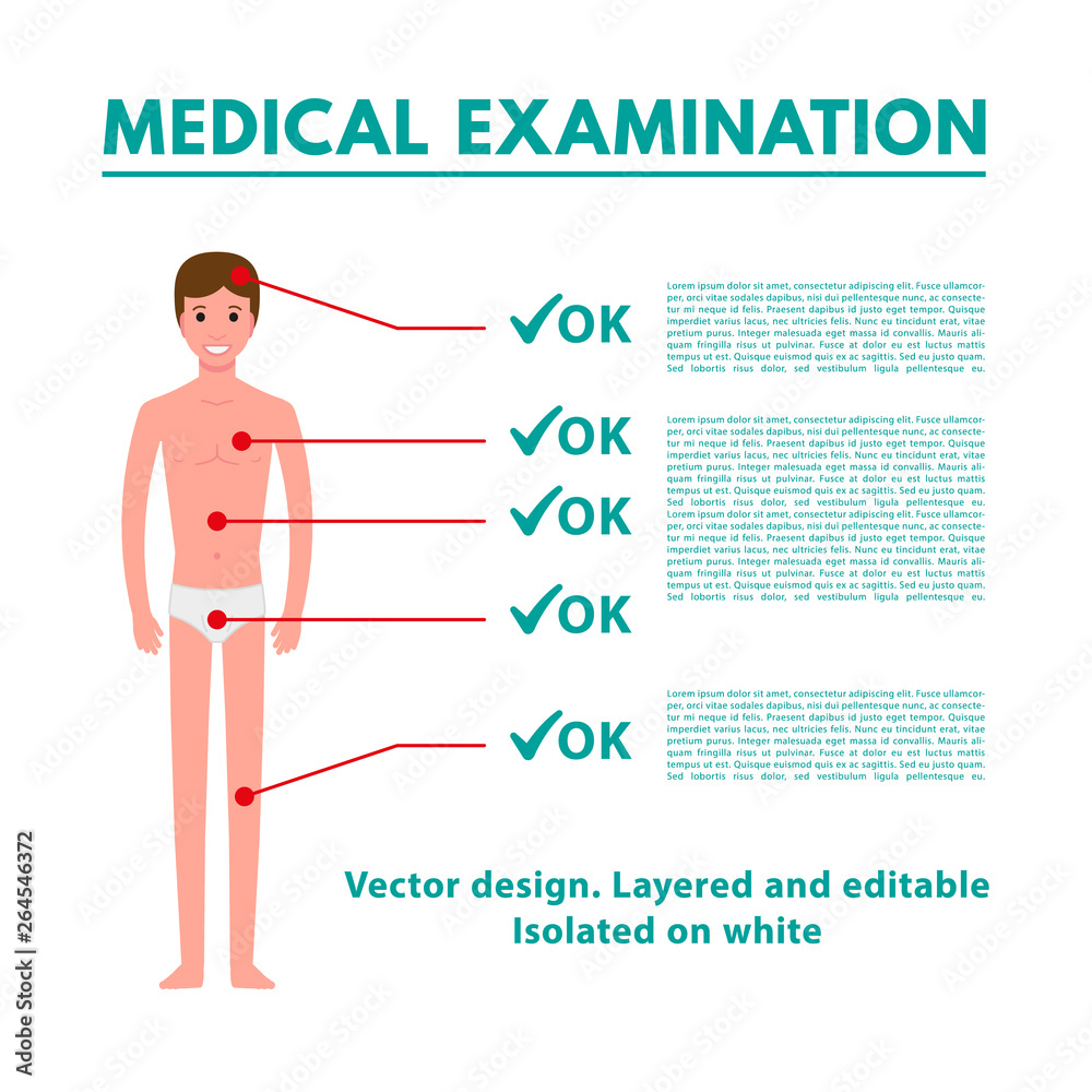 Medical examination infographic Medical examination infographic