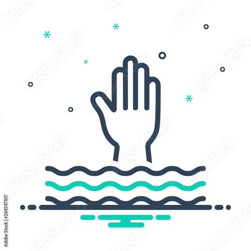 Mix line icon for overwhelm 