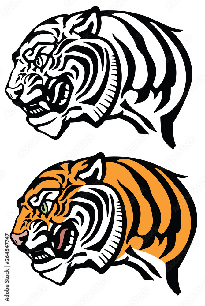 tiger head. Logo icon emblem badge tattoo . Isolated vector illustration tiger head. Logo icon emblem badge tattoo . Isolated vector illustration