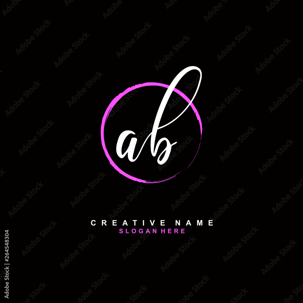A B AB Initial logo template vector. Letter logo concept A B AB Initial logo template vector. Letter logo concept