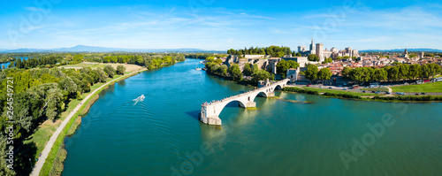 Avignon city aerial view, France