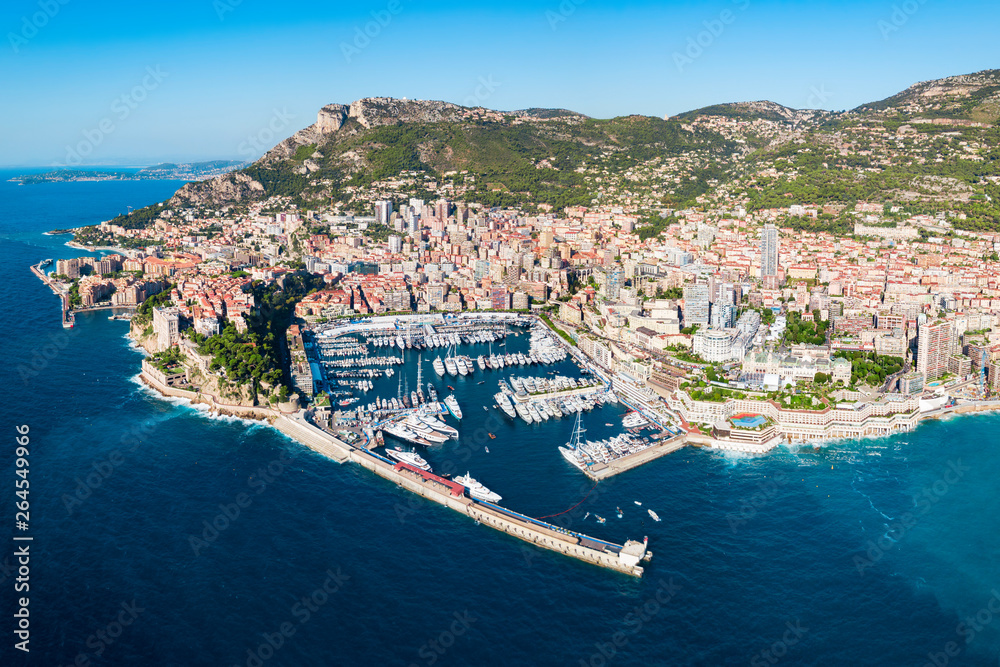 Monte Carlo aerial view, Monaco