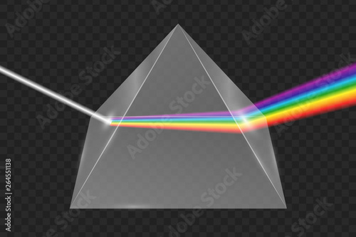 Glass pyramid refraction of light 