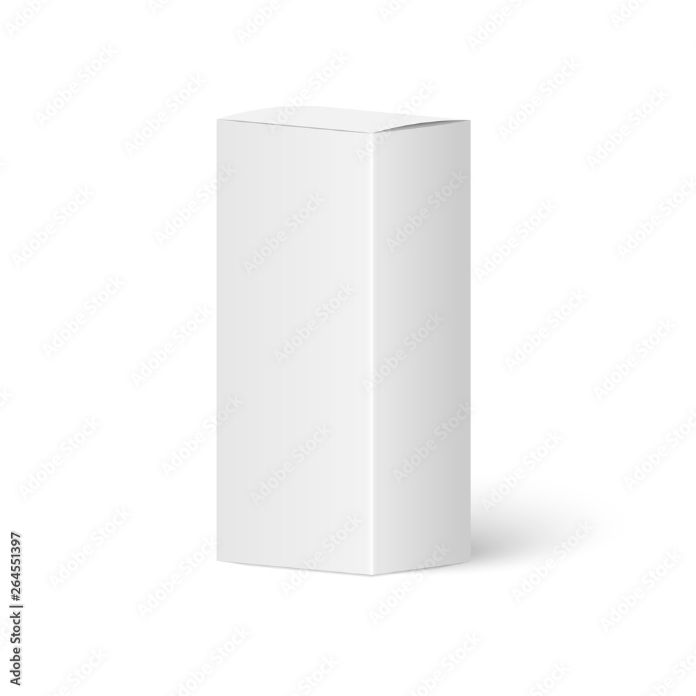 Realistic white blank box Realistic white blank box