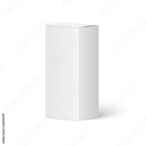 Realistic white blank box
