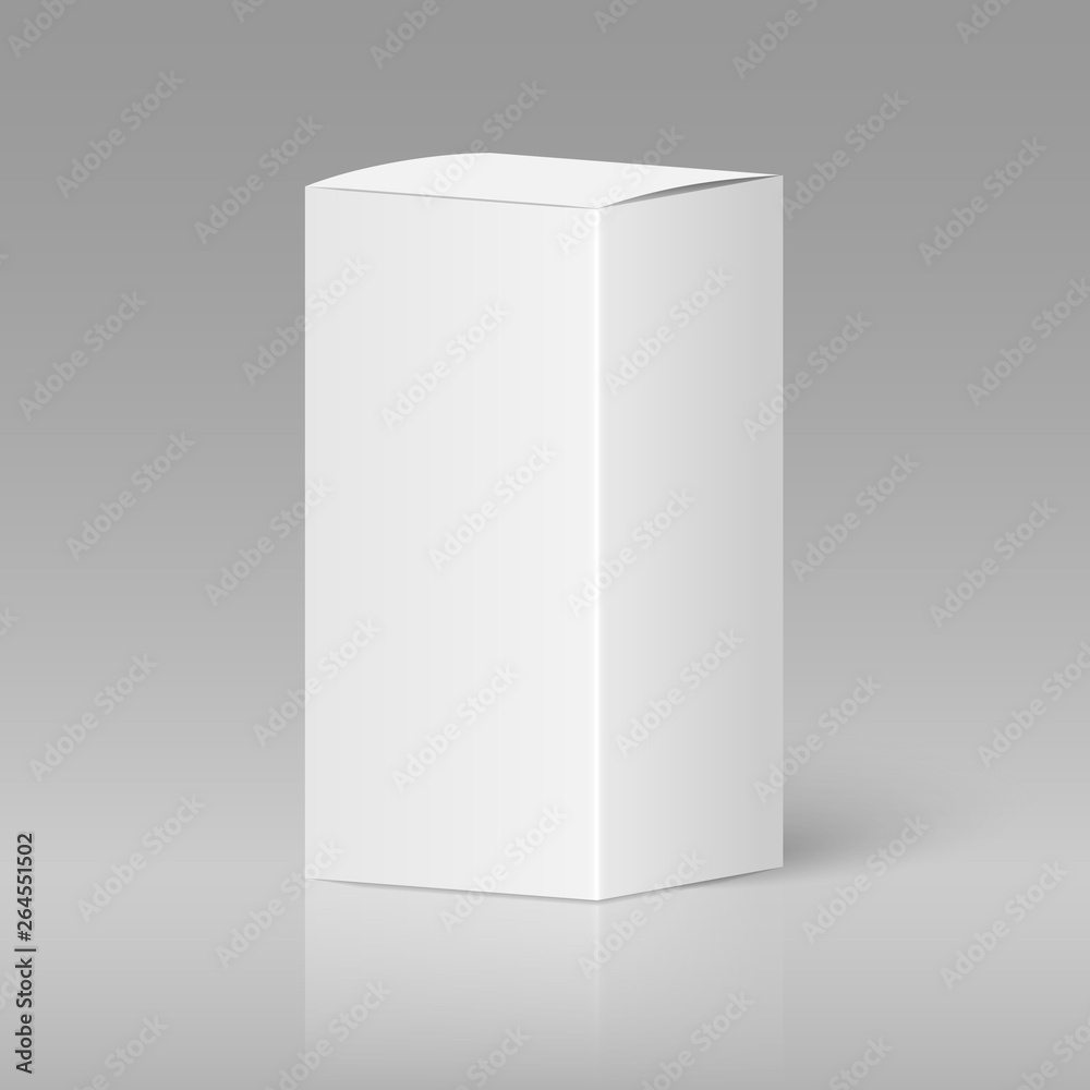 Realistic white blank box Realistic white blank box
