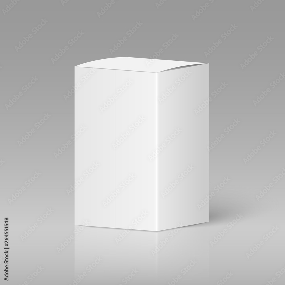 Realistic white blank box Realistic white blank box