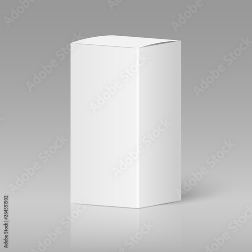 Realistic white blank box