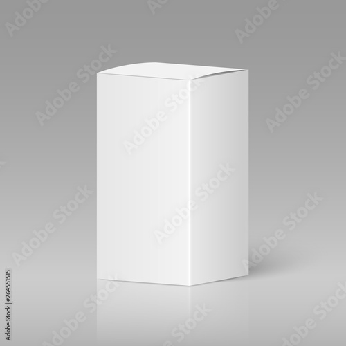 Realistic white blank box