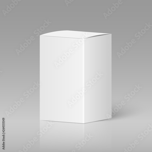Realistic white blank box