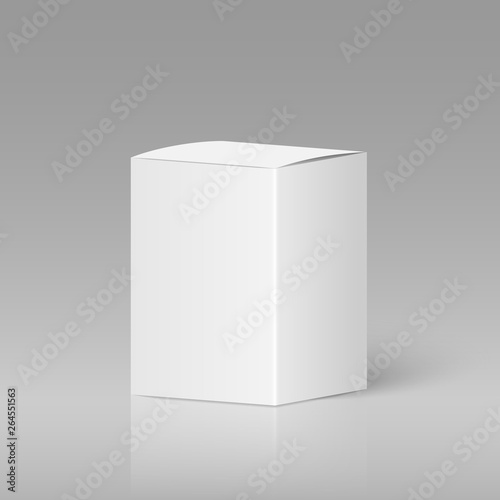 Realistic white blank box