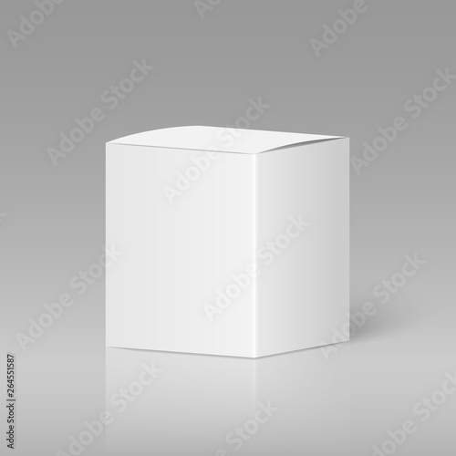 Realistic white blank box