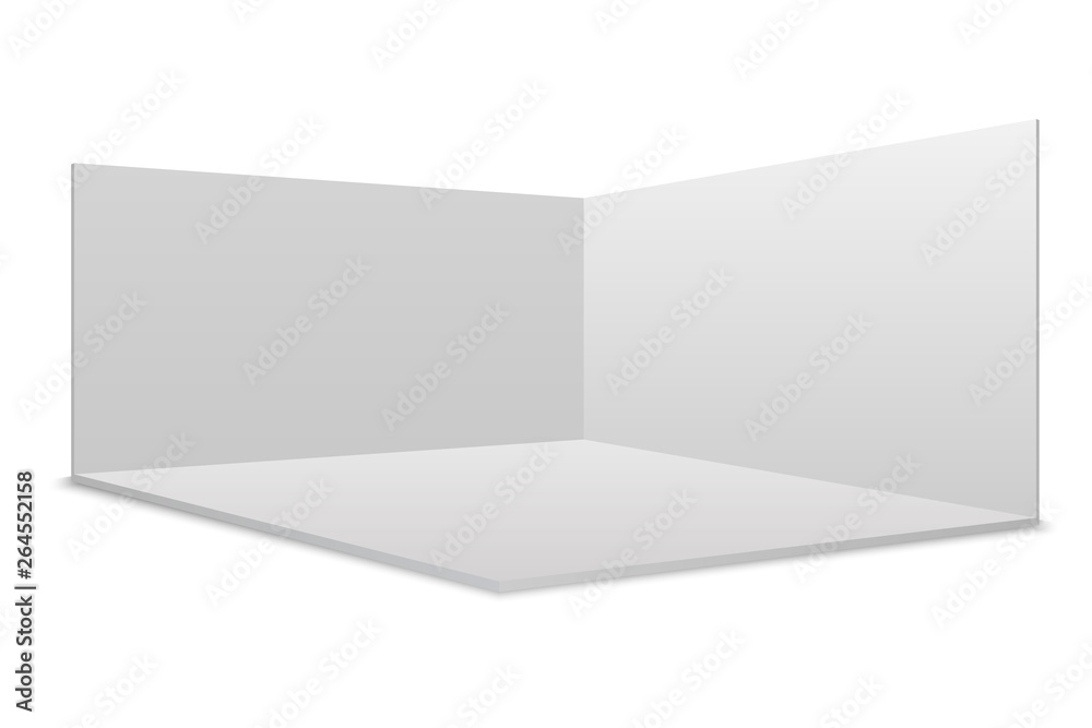 White blank exhibition stand. White blank exhibition stand.