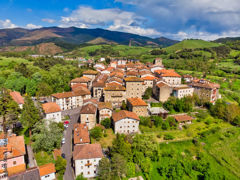 Artziniega village. Basque country, Spain.