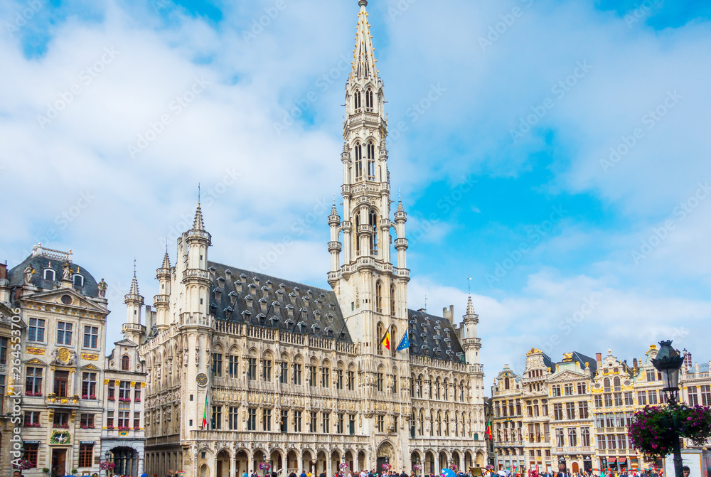BRUSSELS, BELGIUM - August 27, 2017: Grand Square in Brussels city