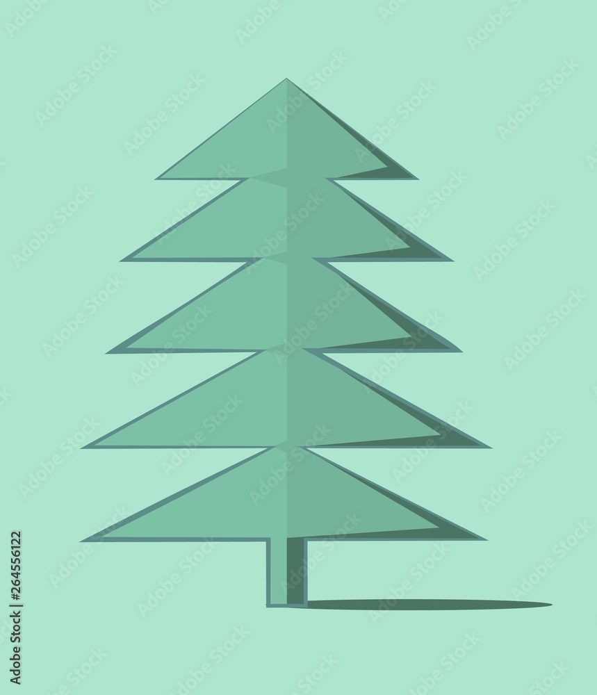Green monochrome spruce on background Green monochrome spruce on background