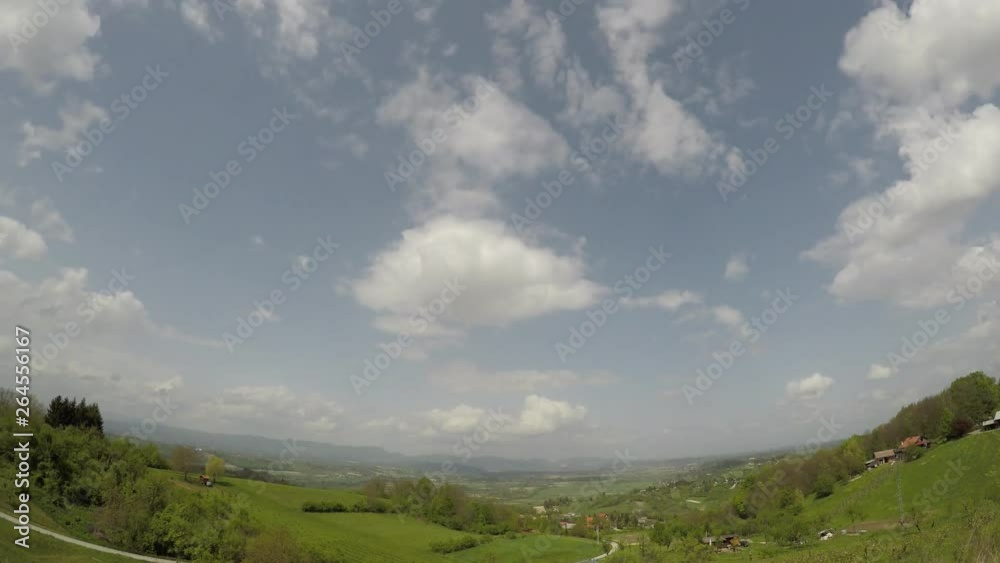 Time lapse clouds, morning, Croatia, wide angle Time lapse clouds, morning, Croatia, wide angle
