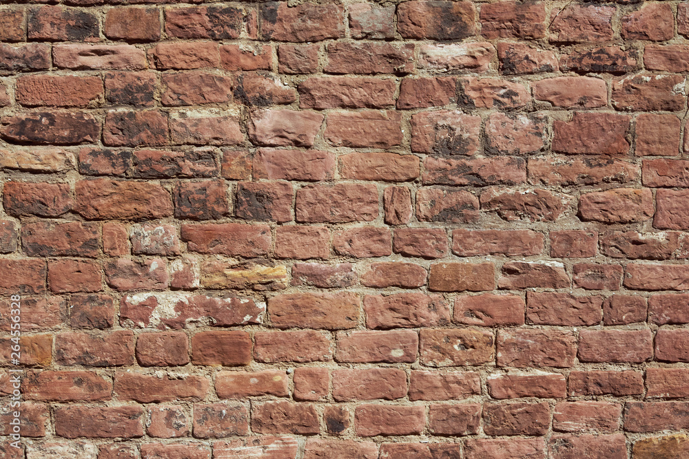 Fototapeta premium Wand, Mauer, Sandstein rot