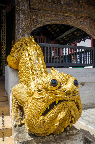 Statues in Wat Buppharam temple, Chiang Mai, Thailand photo