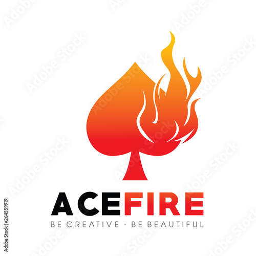 Flames ACE Logo Inspiration Vector