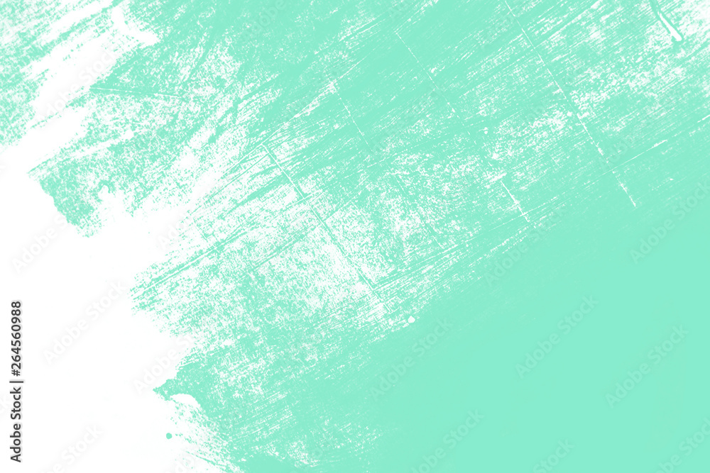Obraz premium white mint blue green paint brush strokes background 