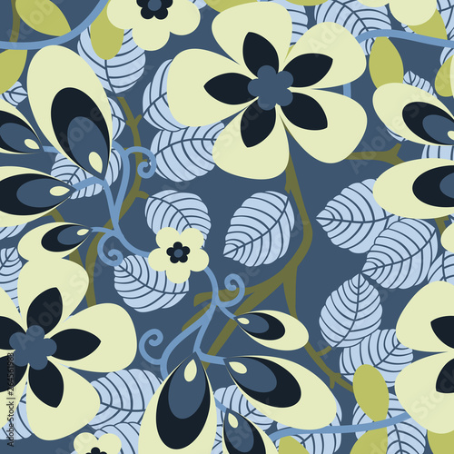 Floral bouquet pattern with small flowers and leaves