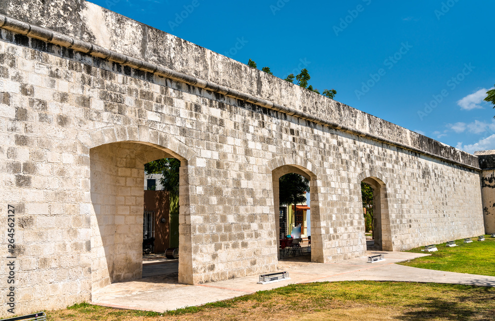 City walls of Campeche in Mexico