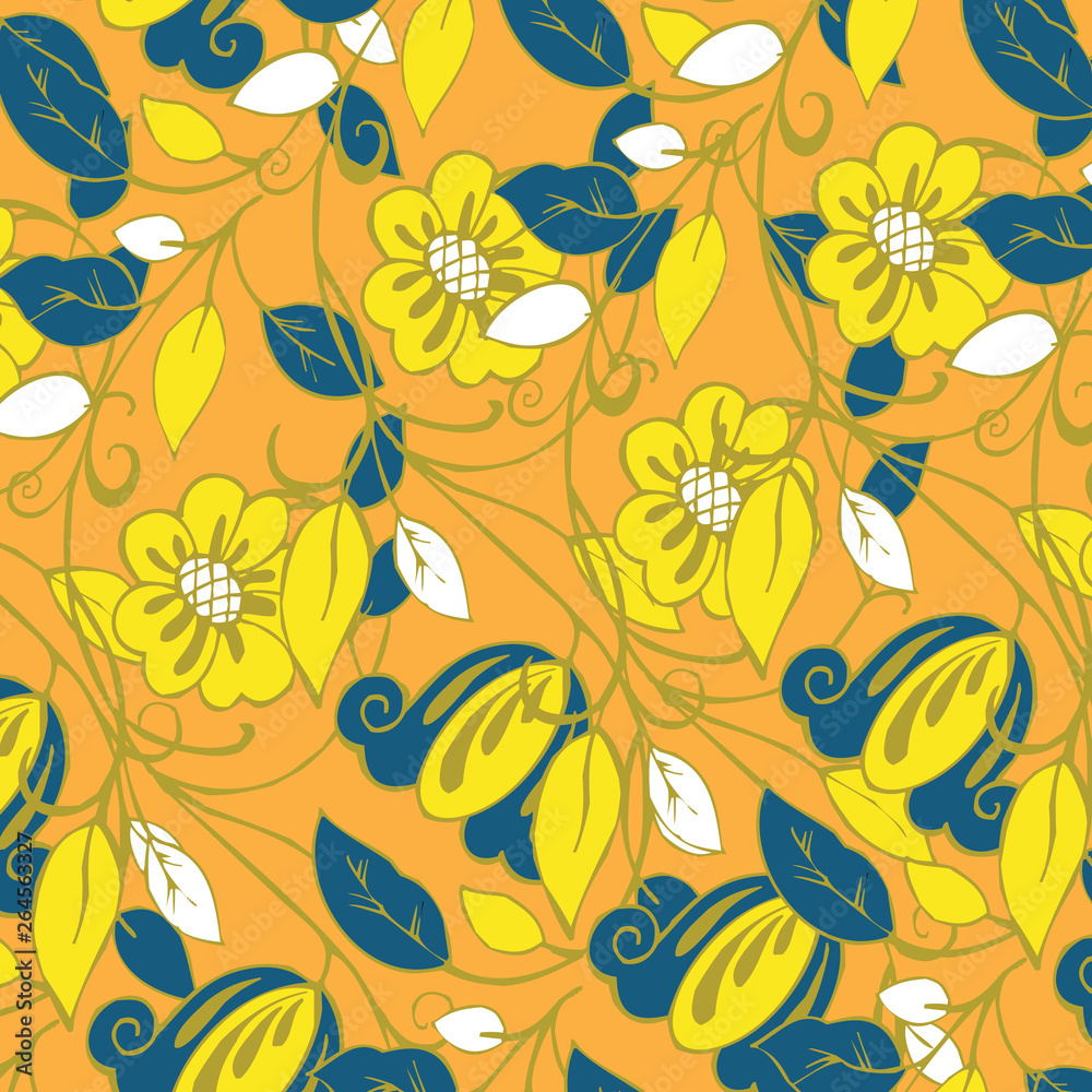 Floral bouquet pattern with small flowers and leaves Floral bouquet pattern with small flowers and leaves