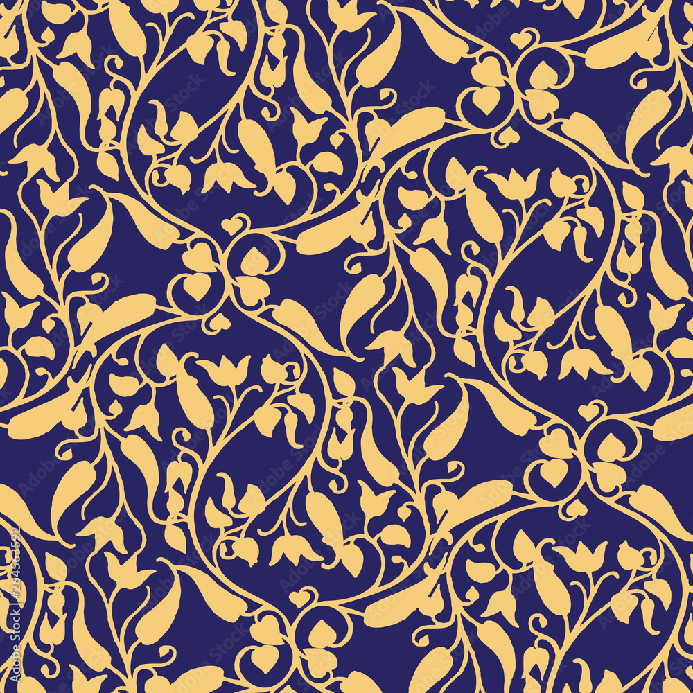 Floral bouquet pattern with small flowers and leaves