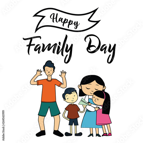 Happy Family Day Vector Template Design Illustration