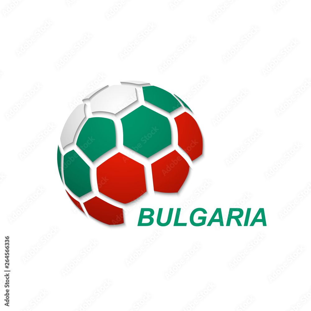 abstract soccer ball with national flag colors abstract soccer ball with national flag colors