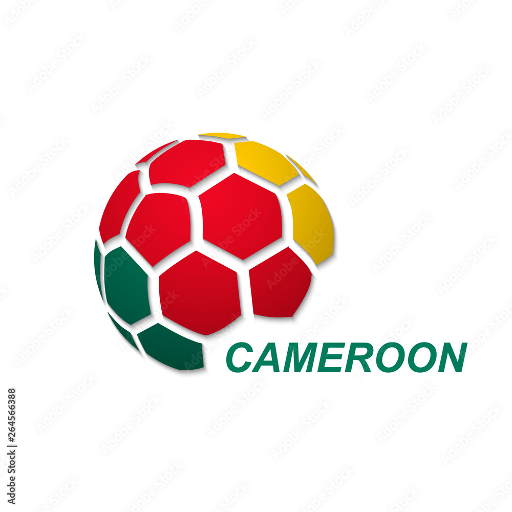 abstract soccer ball with national flag colors abstract soccer ball with national flag colors