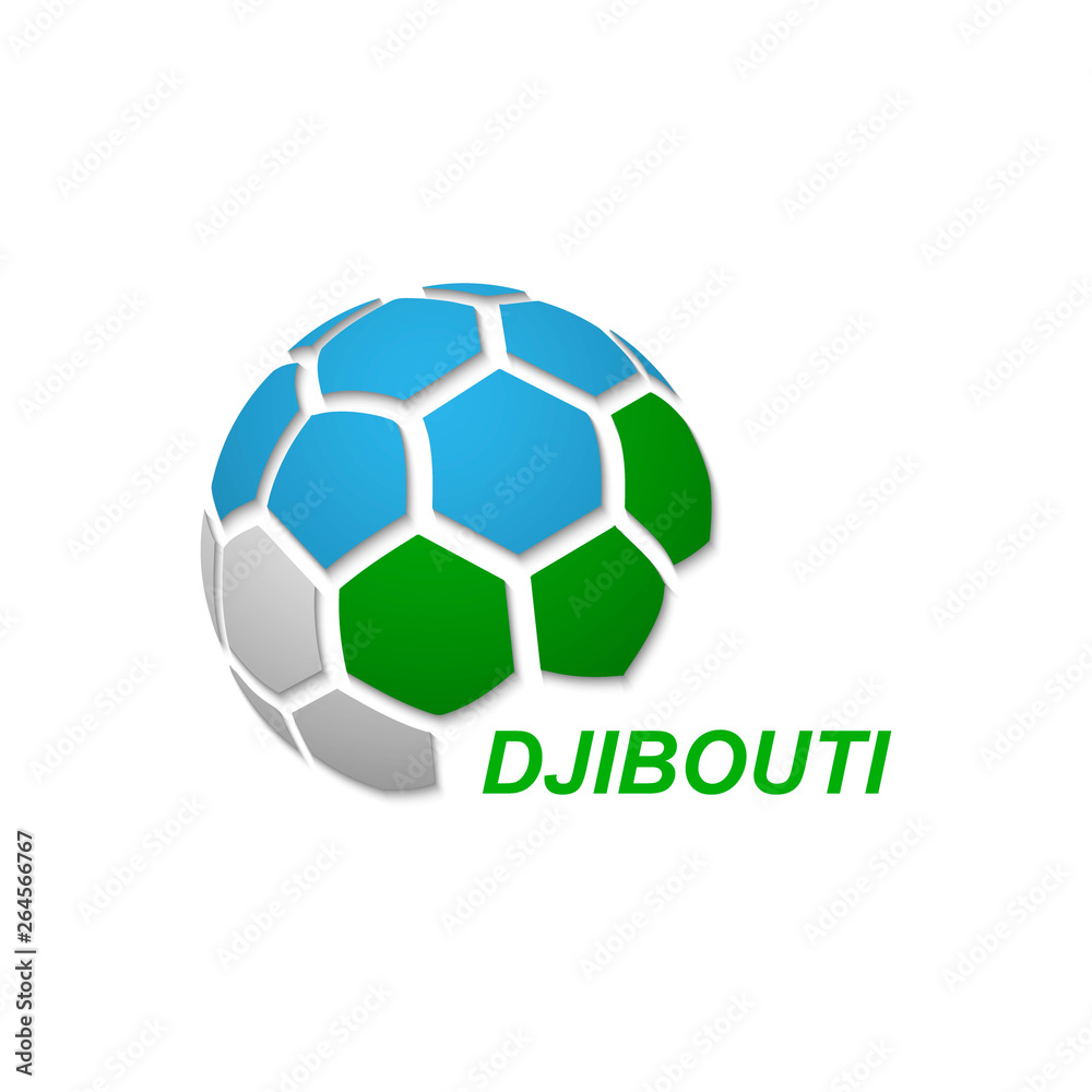abstract soccer ball with national flag colors abstract soccer ball with national flag colors