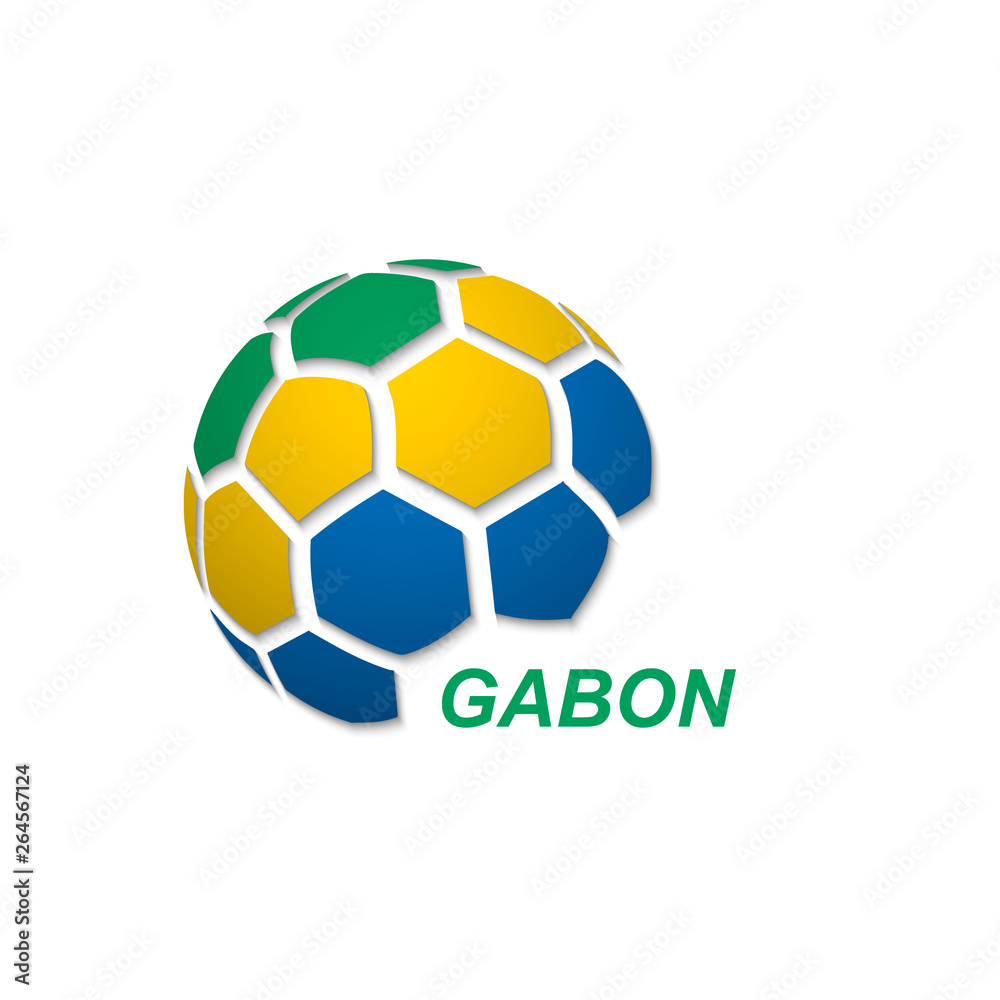 abstract soccer ball with national flag colors abstract soccer ball with national flag colors