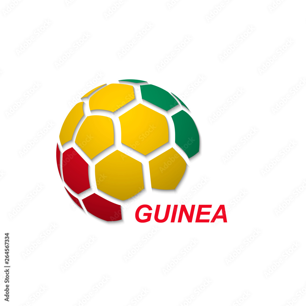 abstract soccer ball with national flag colors abstract soccer ball with national flag colors