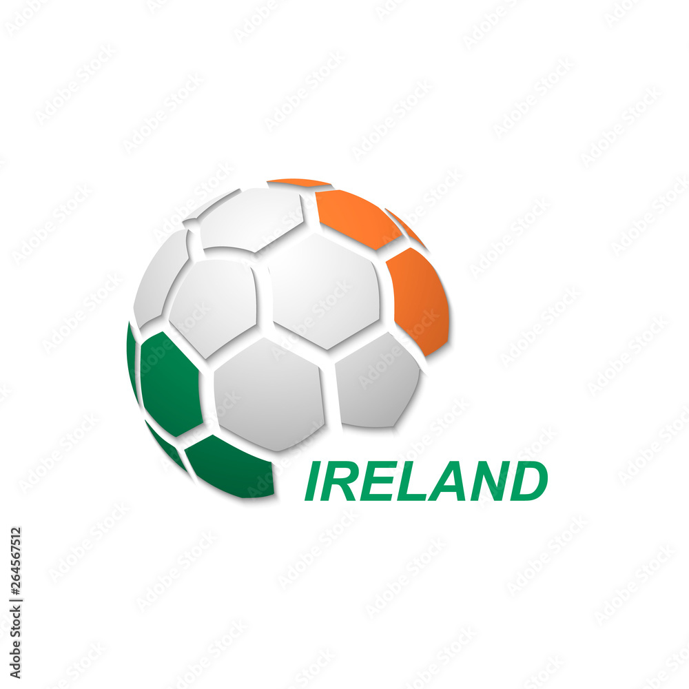 abstract soccer ball with national flag colors abstract soccer ball with national flag colors