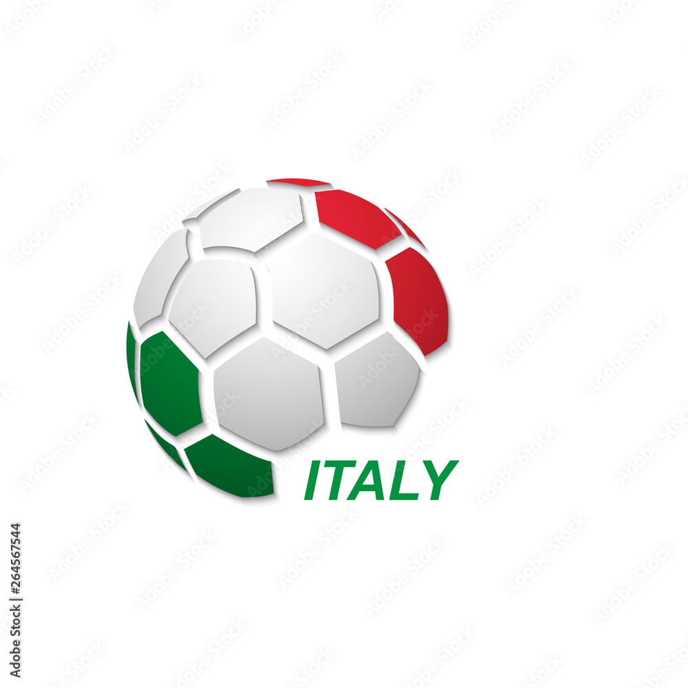 abstract soccer ball with national flag colors abstract soccer ball with national flag colors