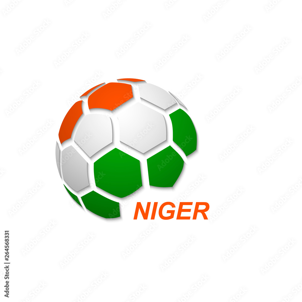 abstract soccer ball with national flag colors abstract soccer ball with national flag colors