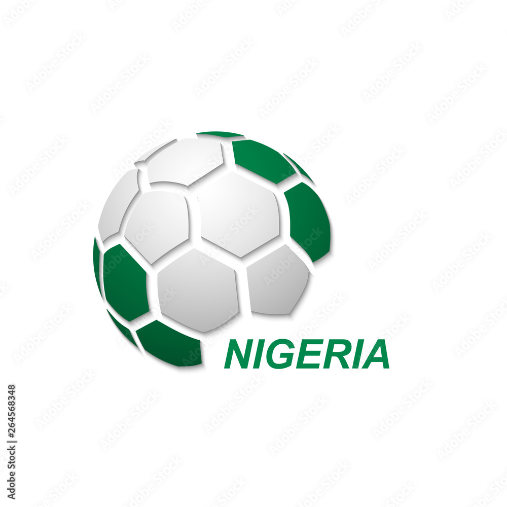 abstract soccer ball with national flag colors abstract soccer ball with national flag colors