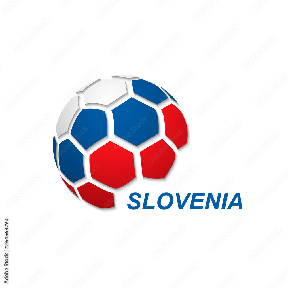 abstract soccer ball with national flag colors abstract soccer ball with national flag colors