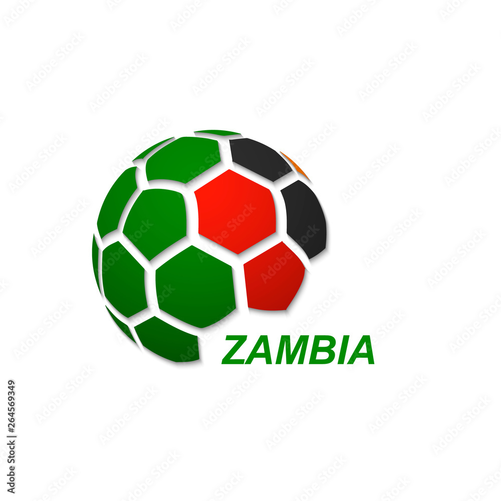abstract soccer ball with national flag colors abstract soccer ball with national flag colors