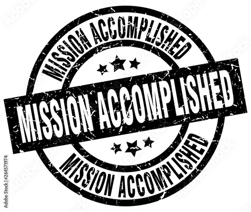 mission accomplished round grunge black stamp