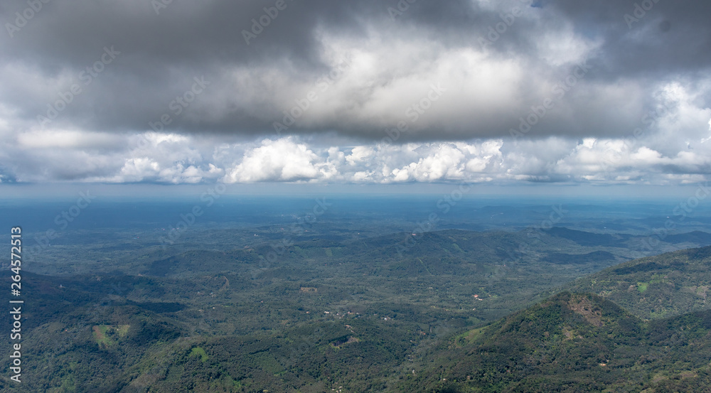 Horizon view hills and clouds