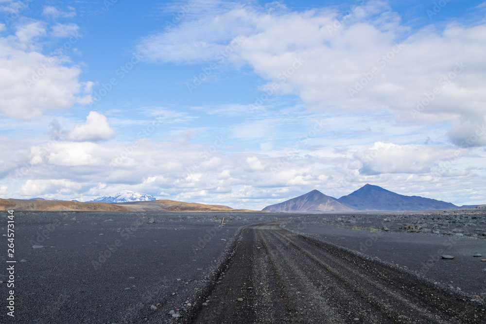 Dirt road along central highlands of Iceland. Dirt road along central highlands of Iceland.