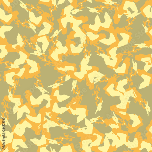 Desert camouflage of various shades of orange and yellow colors © Ko_Te