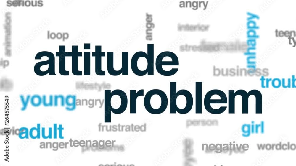 Attitude problem animated word cloud. Kinetic typography. Attitude problem animated word cloud. Kinetic typography.
