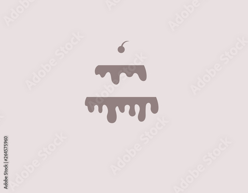 Abstract cake cream sweetness icon for pastry shop