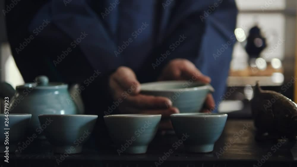 Tea ceremony is perfomed by tea master