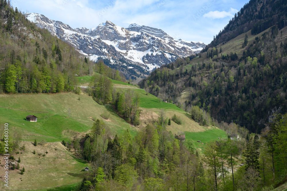 Melchtal, von Flüeli-Ranft aus gesehen, Obwalden, Schweiz